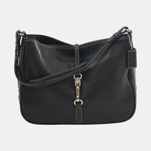Coach Vintage Hamilton Clip Leather Hobo Shoulder Bag – Black
